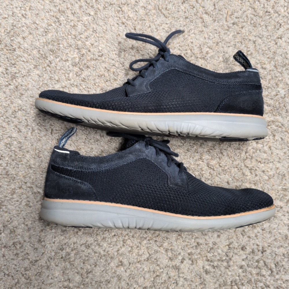 UGG Union Derby HyperWeave Mens Blue Suede Mesh Lace Up Shoes